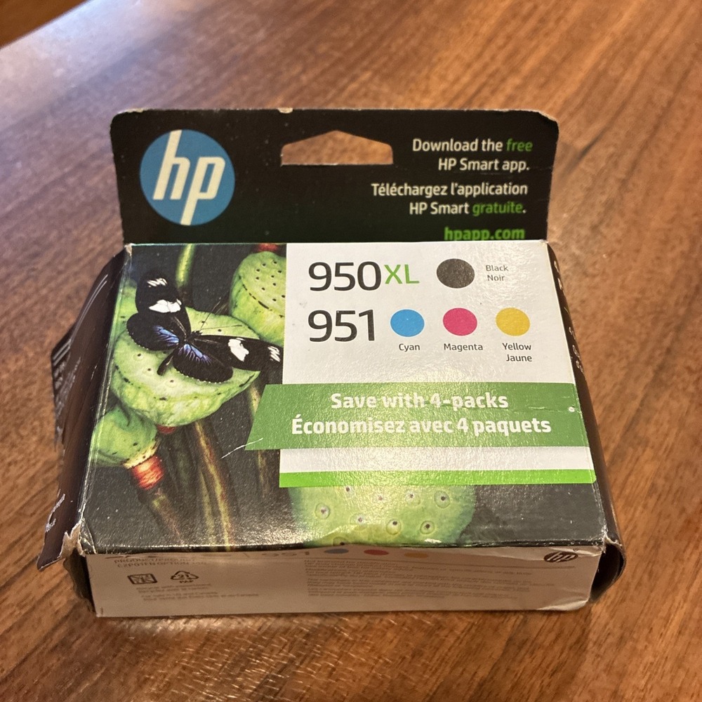 4-PACK HP GENUINE 950XL BLACK & 951 COLOR INK OFFICEJET PRO 8100 - 2027!